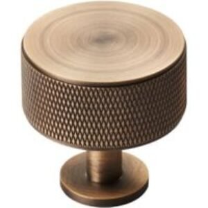 Carlisle Brass FTD703AB Knurled Cabinet Radio Knob - Antique Brass