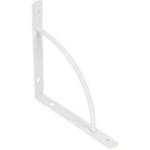 D Shape White Shelf Bracket - 230 x 230mm