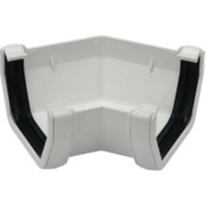FloPlast 114mm Square Line Gutter Angle 135° - White