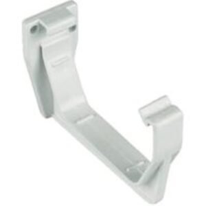 FloPlast 114mm Square Line Gutter Fascia Bracket - Pack of 10 - White