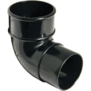 FloPlast 68mm Round Line Downpipe Offset Bend 92.5° - Black