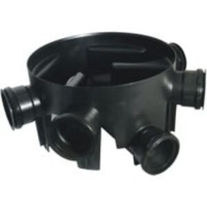 FloPlast 450mm Chamber Base with 5 Fixed Inlets - Black