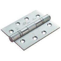 4FireDoors Ball Bearing Hinge – Satin Steel 102 x 76 x 3mm Pack of 3