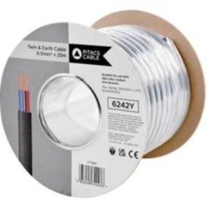 Pitacs Twin & Earth 6242Y Grey Cable - 6.0mm² - 25m