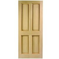 Wickes London External 4 Panel Oak Door – 2032 x 813mm