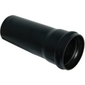 FloPlast 110mm Soil Pipe Single Socket 1m - Black