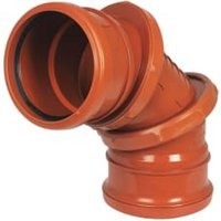 FloPlast 110mm Drain Adjustable Bend Double Socket 0° to 90° – Terracotta