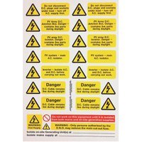 Industrial Signs IS8800SA PV Array Self Adhesive Vinyl Label Sets – Pack of 5