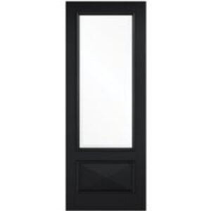 LPD Internal Knightsbridge 1 Lite Primed Plus Black Solid Core Door - 762 x 1981mm