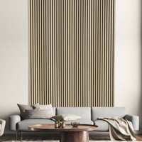 Acoustic Slatwall Designer Real Oak Veneer Wood Panels – 19 x 573 x 2400mm