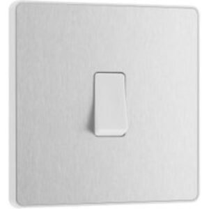 BG Evolve Brushed Steel 20A 16Ax Single Light Switch - 2 Way