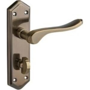 Bewdley Antique Brass Lever Bathroom Door Handle - 1 Pair