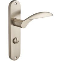 Shorne Brushed Satin Nickel Lever Bathroom Door Handle – 1 Pair