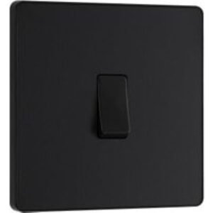 BG Evolve Matt Black 20A 16Ax Single Intermediate Light Switch