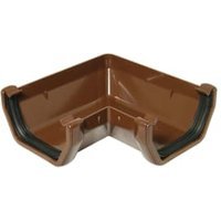 FloPlast 114mm Square Line Gutter Angle 90° – Brown