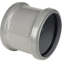FloPlast 110mm Double Socket Coupling – Grey