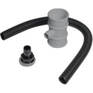 FloPlast 50mm MiniFlo Round Downpipe Water Butt Rain Diverter - Grey