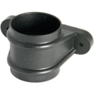 FloPlast 68mm Cast Iron Style Round Line Downpipe Socket - Black