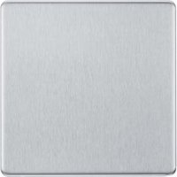 BG Screwless Flatplate Brushed Steel 1 Gang Blank Plate
