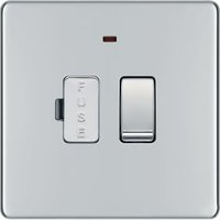 BG 13A Screwless Flat Plate Switched Fused Connection Unit, With Power Indicator – Polished Chrome