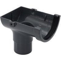 FloPlast 76mm MiniFlo Gutter Stop End Outlet – Anthracite Grey