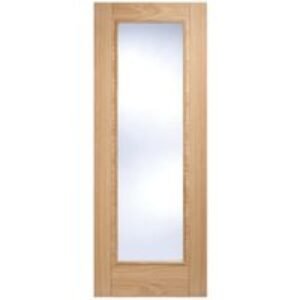 LPD Internal Vancouver 1 Lite Pattern 10 Pre-Finished Oak Solid Core Door - 838 x 1981mm