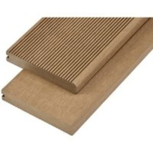 Wpc Bullnose Decking Boards 150 x 25mm TEAK/ORIGINAL Wood 4m Long