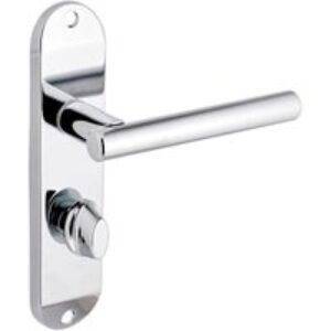Kemsley Polished Chrome Lever Bathroom Door Handle - 1 Pair