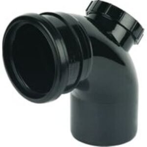 FloPlast 110mm Soil Pipe Access Bend 92.5° - Black