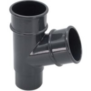 FloPlast 50mm MiniFlo Downpipe 67.5° Branch - Anthracite Grey