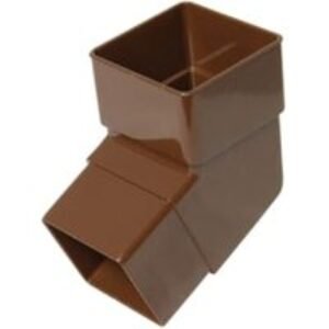 FloPlast 65mm Square Downpipe Offset Bend 112.5° - Brown