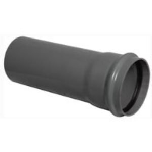 Floplast 110mm Soil Pipe Single Socket 3m - Anthracite Grey SP3AG
