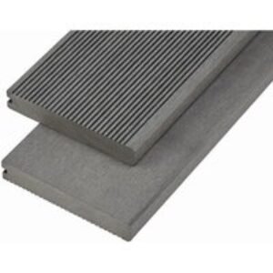 Wpc Bullnose Decking Boards 150 x 25mm Stone Grey 4m Long