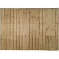 6ft x 4ft 1.83m x 1.23m Pressure Treated Vertical Board Fence Panel - Pack of 4