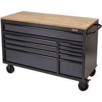 BUNKER® Grey 10 Drawer Workbench Roller Tool Cabinet – 56in