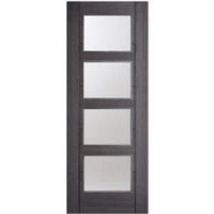 LPD Internal Vancouver 4 Lite Pre-Finished Ash Grey Solid Core Door - 762 x 1981mm