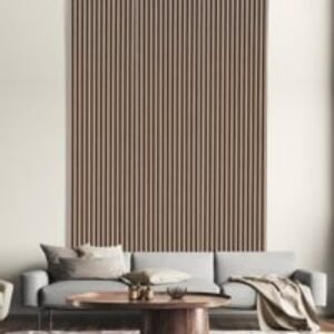 Acoustic Slatwall Designer Real Walnut Veneer Wood Panels - 19 x 573 x 2400mm