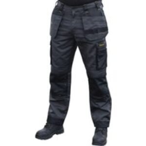 Stanley Austin Stretch Holster Pocket Trousers GREY/BLACK 36in Regular