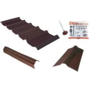 Onduline Onduvilla Shed Roof Kit For 8 x 6ft Roofs - Brown