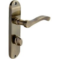 Capri Antique Brass Lever Bathroom Door Handle – 1 Pair