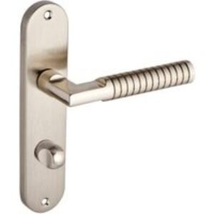 Kempston Dual-Tone Nickel Lever Bathroom Door Handle - 1 Pair