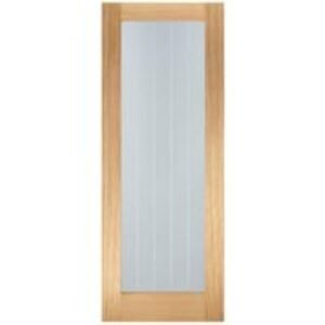 LPD Internal Mexicano 1 Lite Pattern 10 Unfinished Oak Solid Core Door - 838 x 1981mm