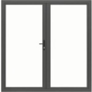 JCI Aluminium Outwards Opening Grey French Door - 1190mm