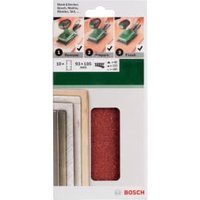 Bosch 2609256A86 Multi-Surface Mixed Grit Orbital Sander Sanding Sheets – Pack of 10
