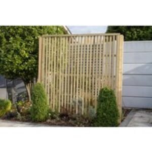 1.8m x 1.8m Pressure Treated Vertical Slatted Screen - Pack of 3 Home Delivery