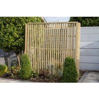 1.8m x 1.8m Pressure Treated Vertical Slatted Screen – Pack of 3 Home Delivery
