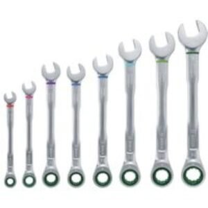 Bosch 1600A027PS 8 Piece Ratchet Combination Spanner Set