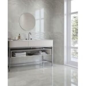 Wickes Boutique Bukan Silver Glazed Porcelain Wall & Floor Tile - 600 x 600mm