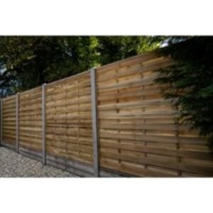 1.8m x 1.8m Pressure Treated Decorative Flat Top Fence Panel - Pack of 4 Home Delivery