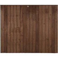 6ft x 5’6ft 1.83m x 1.68m Pressure Treated Brown Closeboard Fence Panel